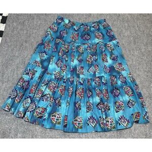 VTG Desert West Sherry Holt Aztec Southwestern‎ Print Skirt One Size USA Made